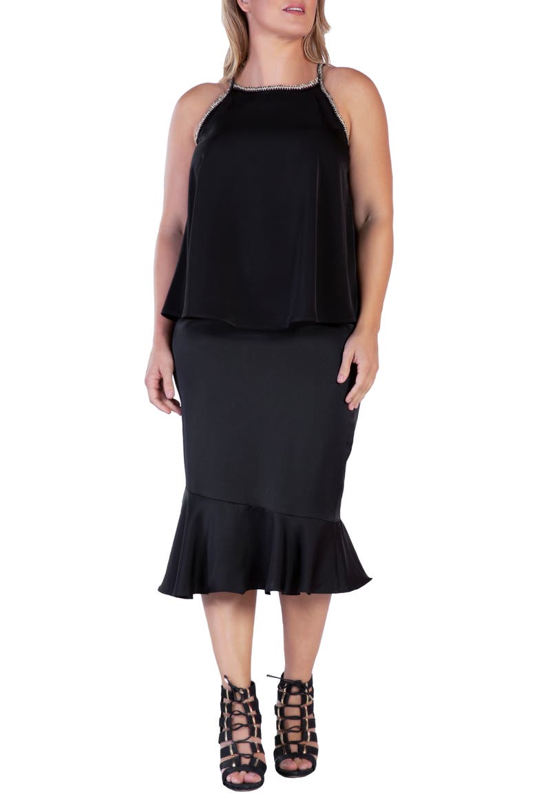 Metallic Trim Tank, Alternate, color, BLACK