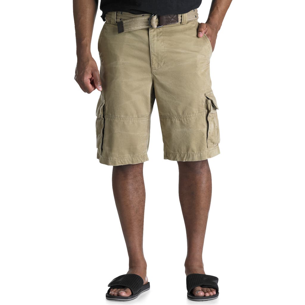 Society Of One By Dxl Distressed Cargo Shorts In Neutral
