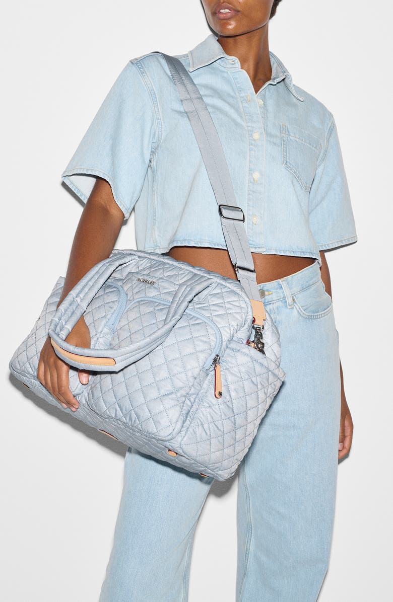 MZ Wallace Nik Quilted Duffle Bag, Alternate, color,