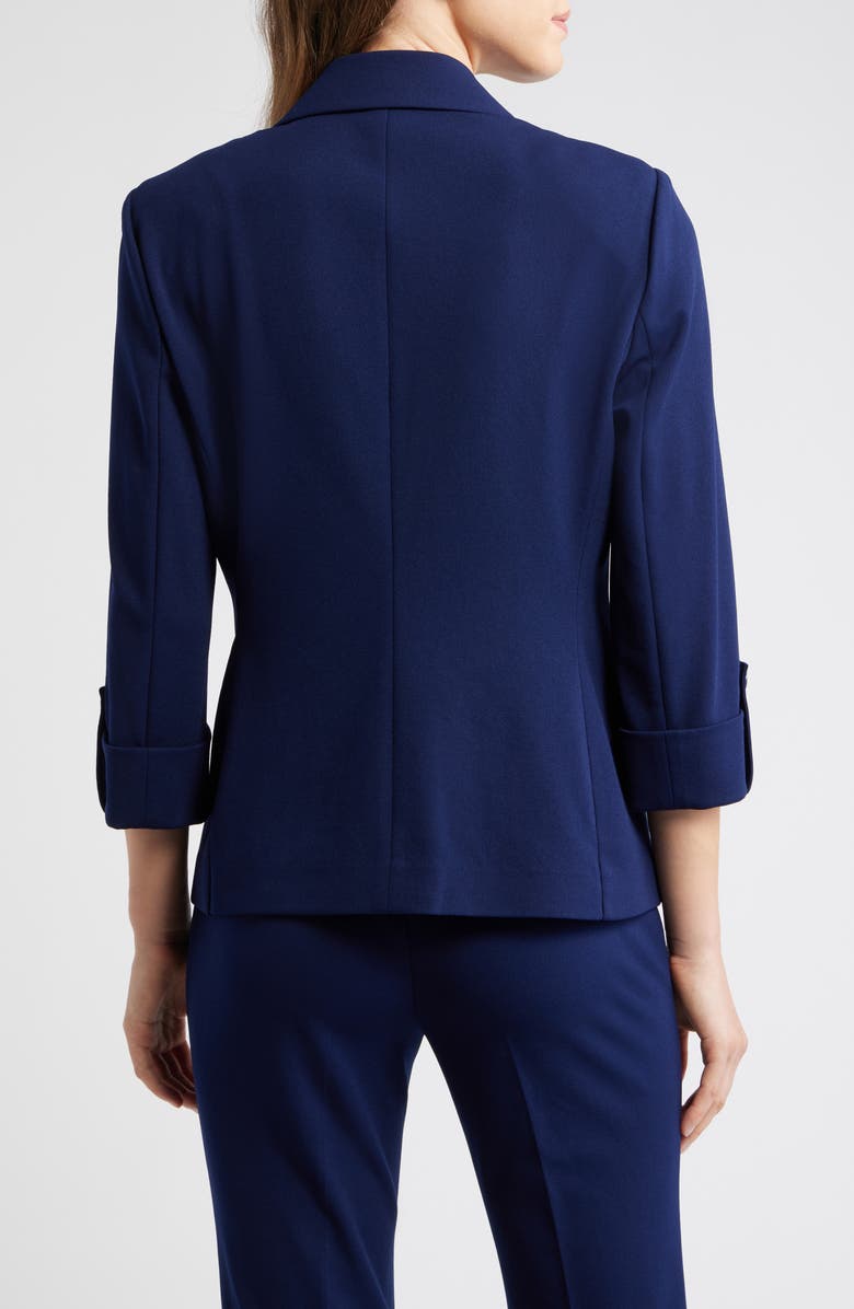 AK ANNE KLEIN One-Button Blazer, Alternate, color, Distant Mountain