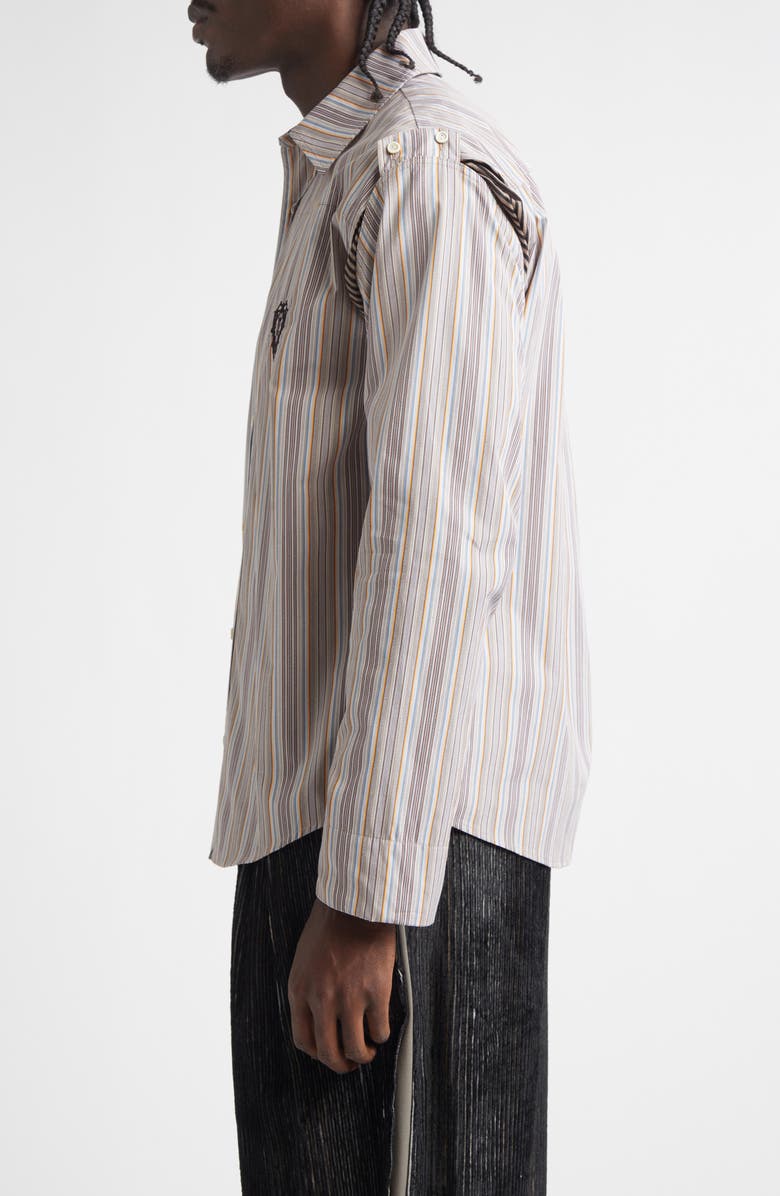 KIKO KOSTADINOV Toth Button-Up Shirt, Alternate, color, Cadmium Multicolor Black Beige