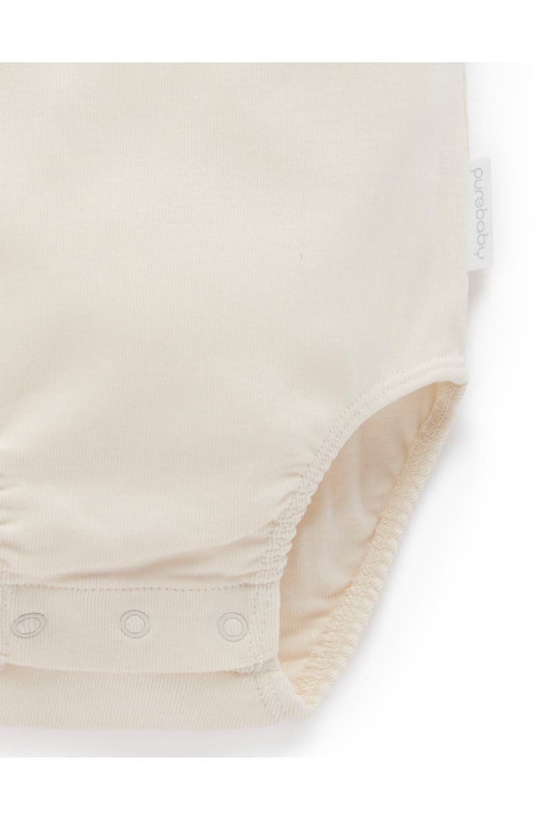 Purebaby 2 Pack Short Sleeve Ribbed Bodysuit Floral, Alternate, color, Emilia Print