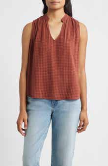 Cloth & Stone Pintucked Sleeveless Top