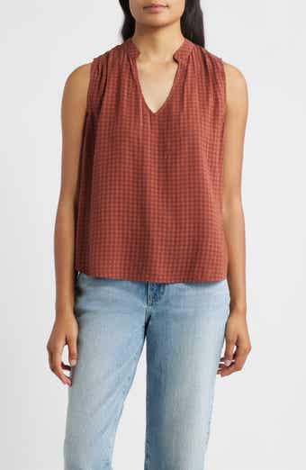 Cloth & Stone Pintucked Sleeveless Top