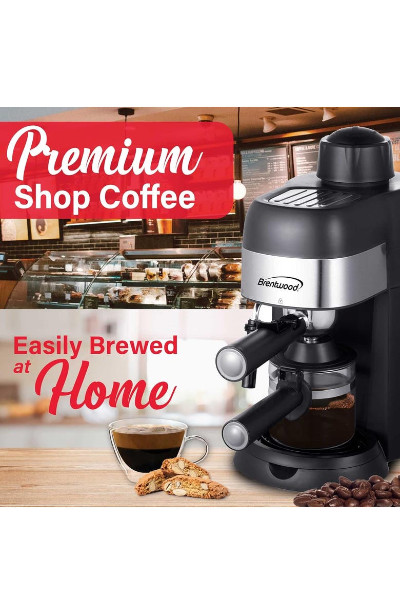 Brentwood Espresso and Cappuccino Maker, Alternate, color, Metal