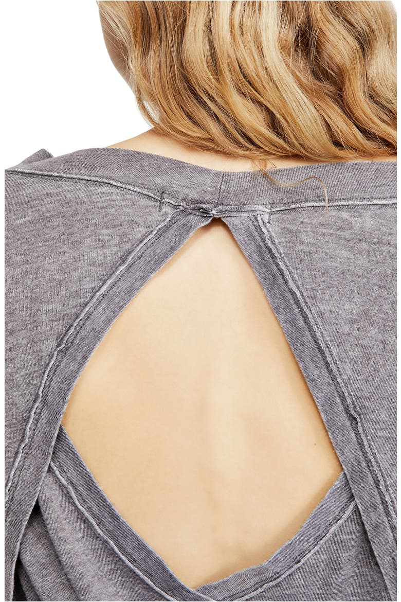 Viola Open Back Tee, Alternate, color, BLACK