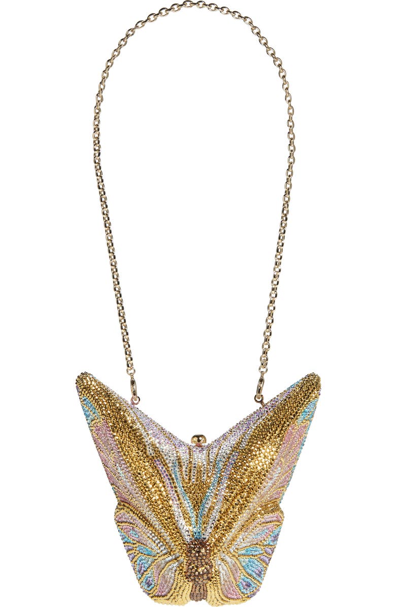 JUDITH LEIBER COUTURE Butterfly Serafina Crystal Embellished Clutch, Alternate, color,