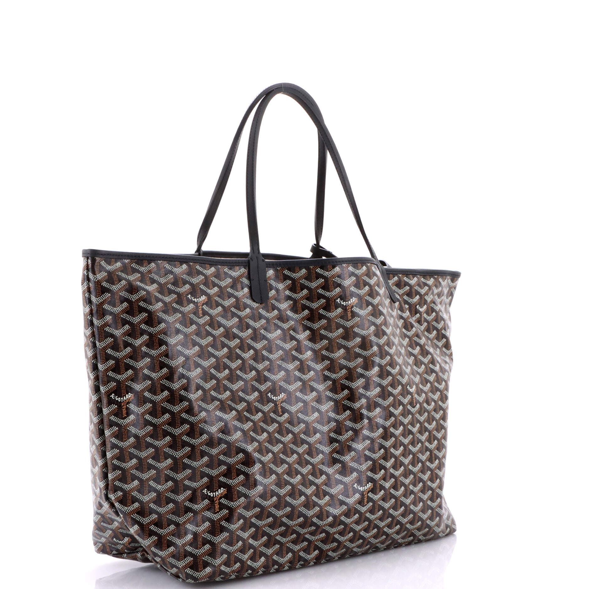 Pre-Owned Goyard Saint Louis Tote Coated Canvas GM, Alternate, color, Black