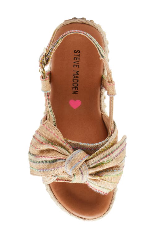 Steve Madden Kid's Joladie Platform Slingback Sandal In Natural Multi