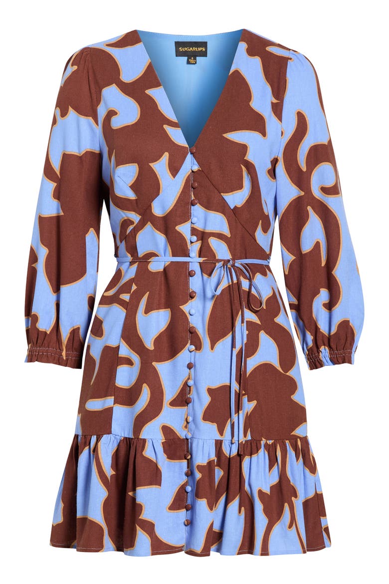 Briley Abstract Roana Midi Dress, Alternate, color, BROWN-BLUE