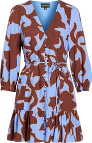 SUGARLIPS Briley Abstract Roana Midi Dress
