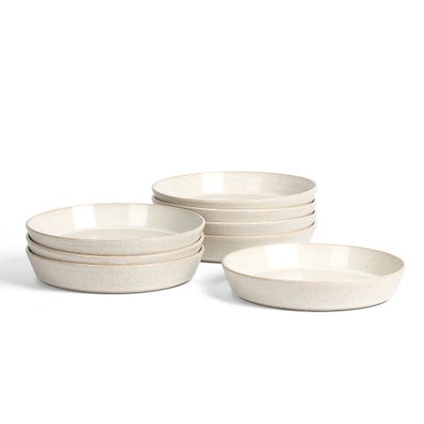 Claire Stoneware 8-Piece Pasta Bowl Set