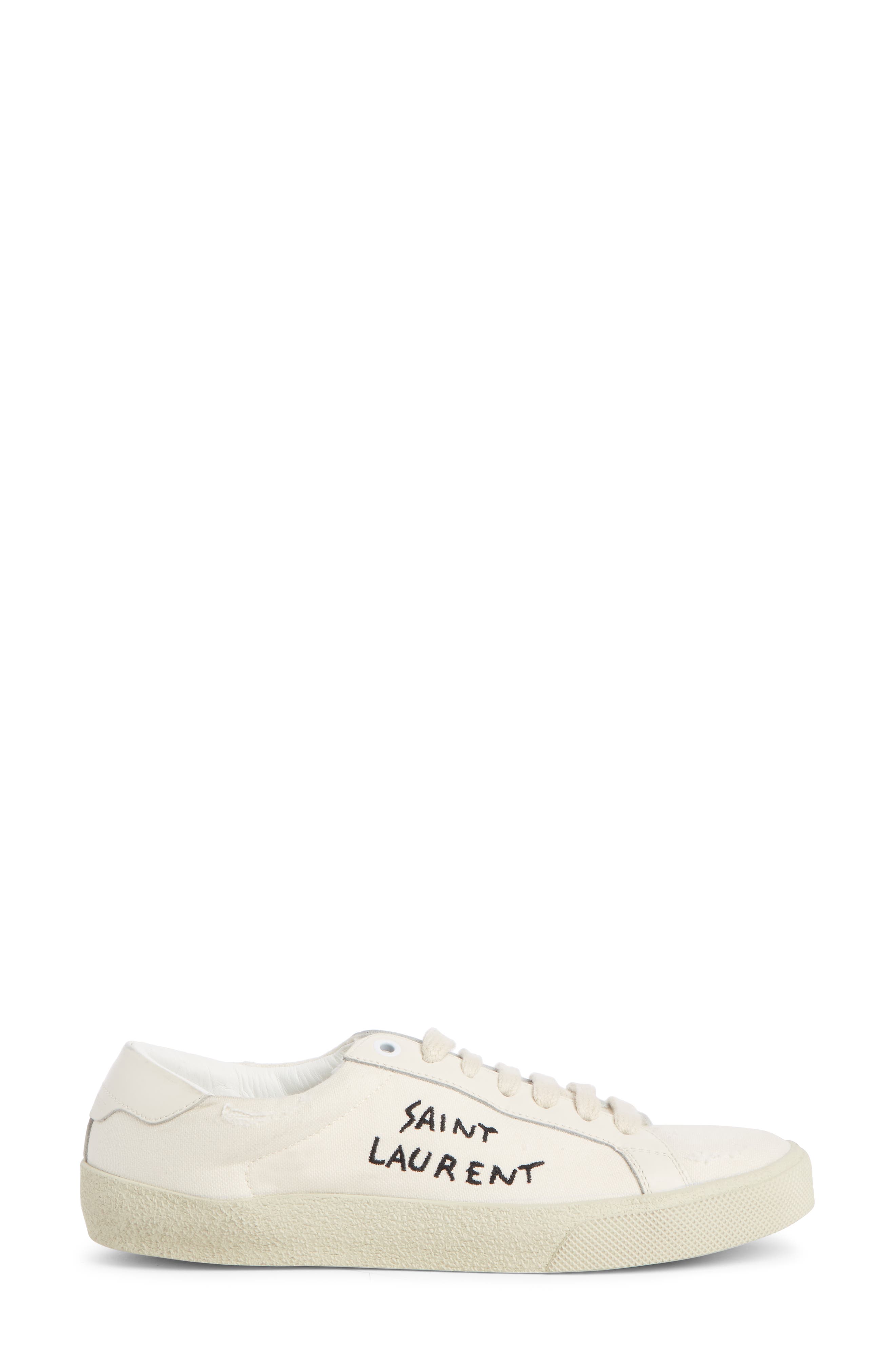 Saint Laurent Court Classic Embroidered Sneaker, Alternate, color, 