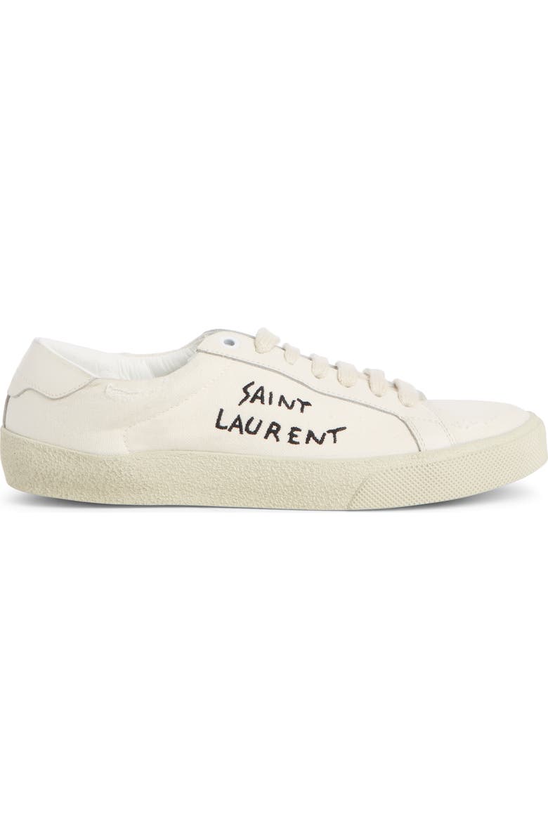 Saint Laurent Court Classic Embroidered Sneaker, Alternate, color,