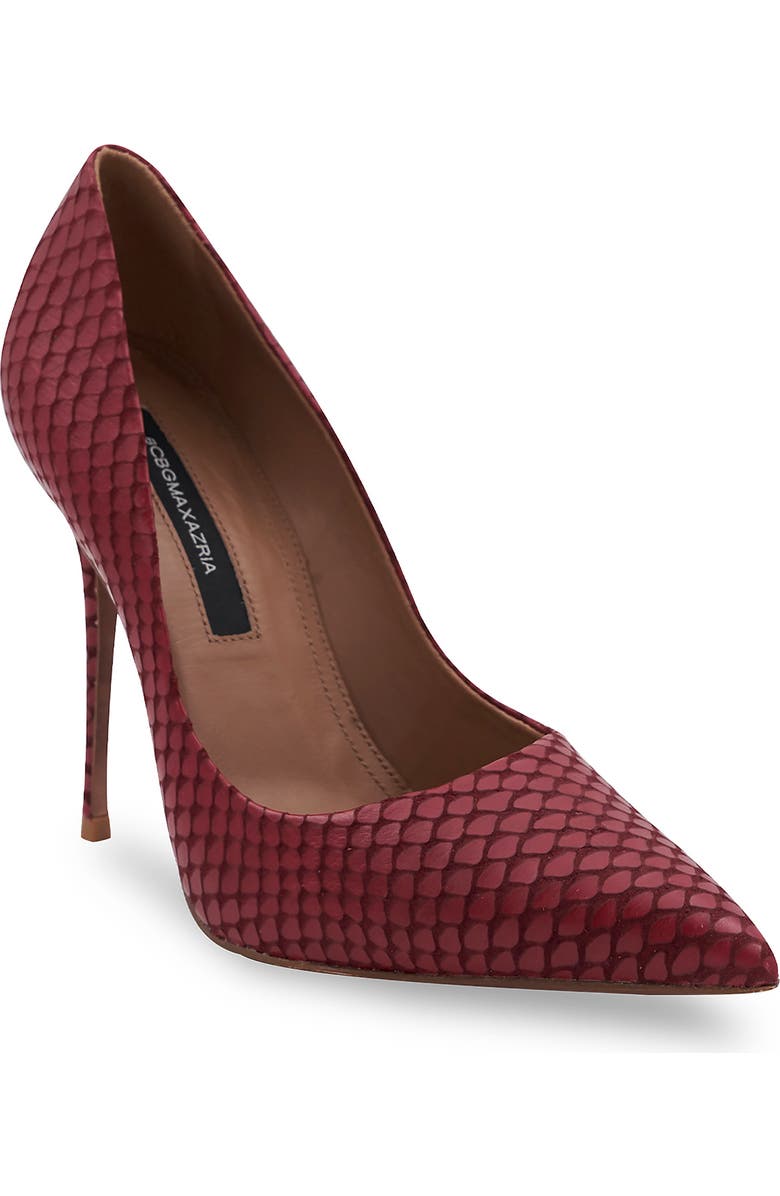 BCBGMAXAZRIA Nova Snake Embossed Pointed Toe Pump, Main, color,