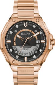 BULOVA Precisionist Diamond Bracelet Watch, 45mm