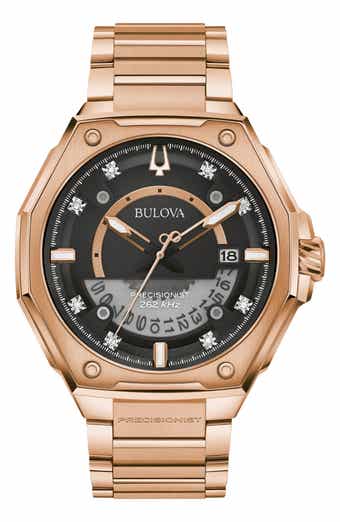 BULOVA Precisionist Diamond Bracelet Watch, 45mm