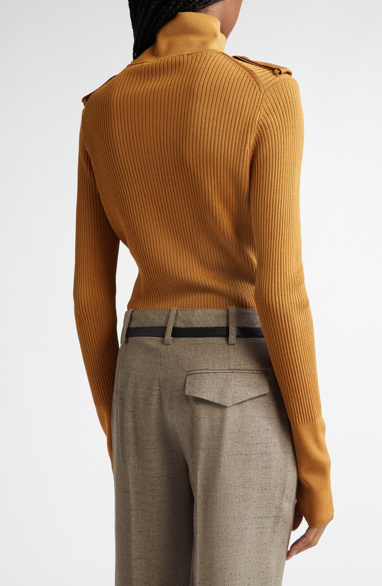 Proenza Schouler Norah Half Zip Rib Top, Alternate, color, 