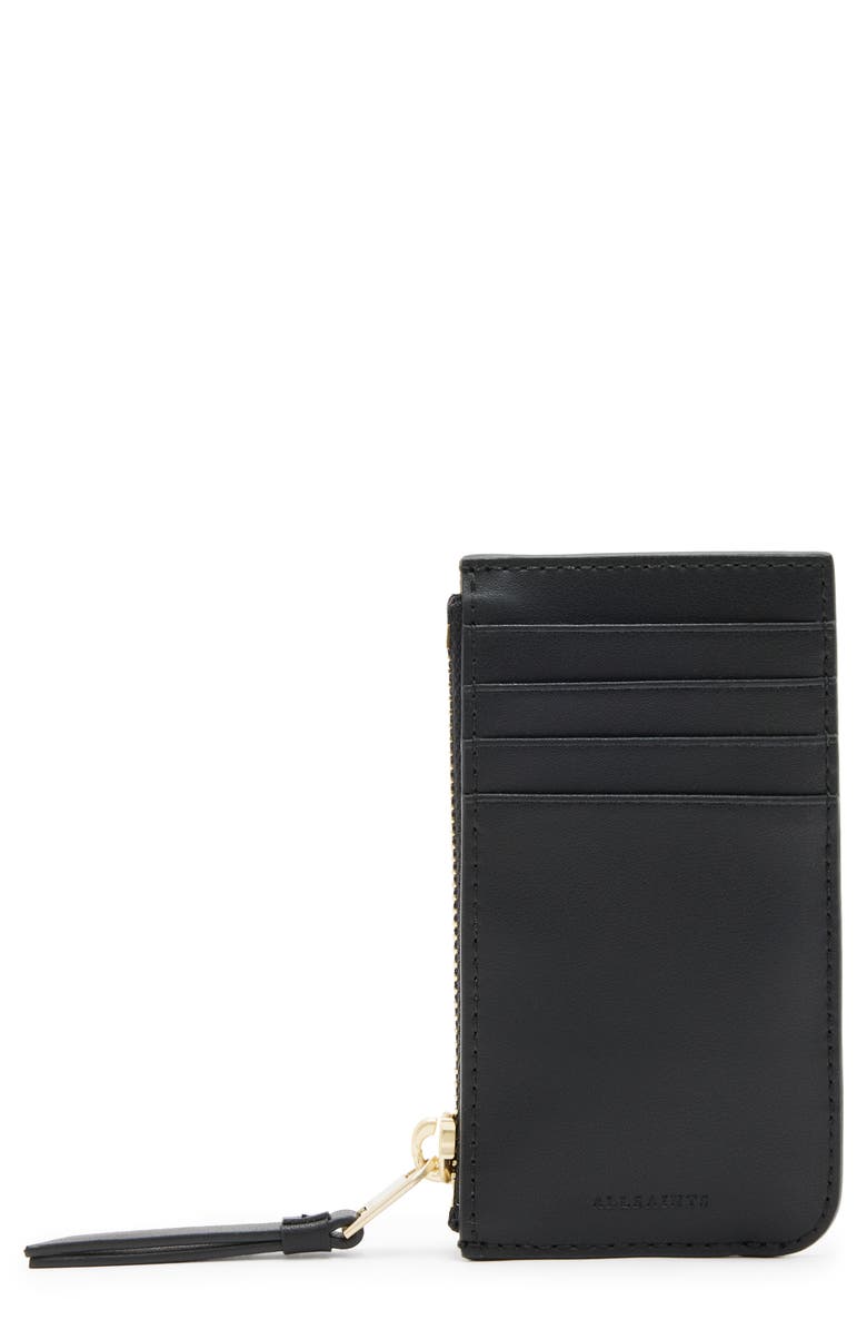 AllSaints Marlborough Leather Wallet, Main, color, 