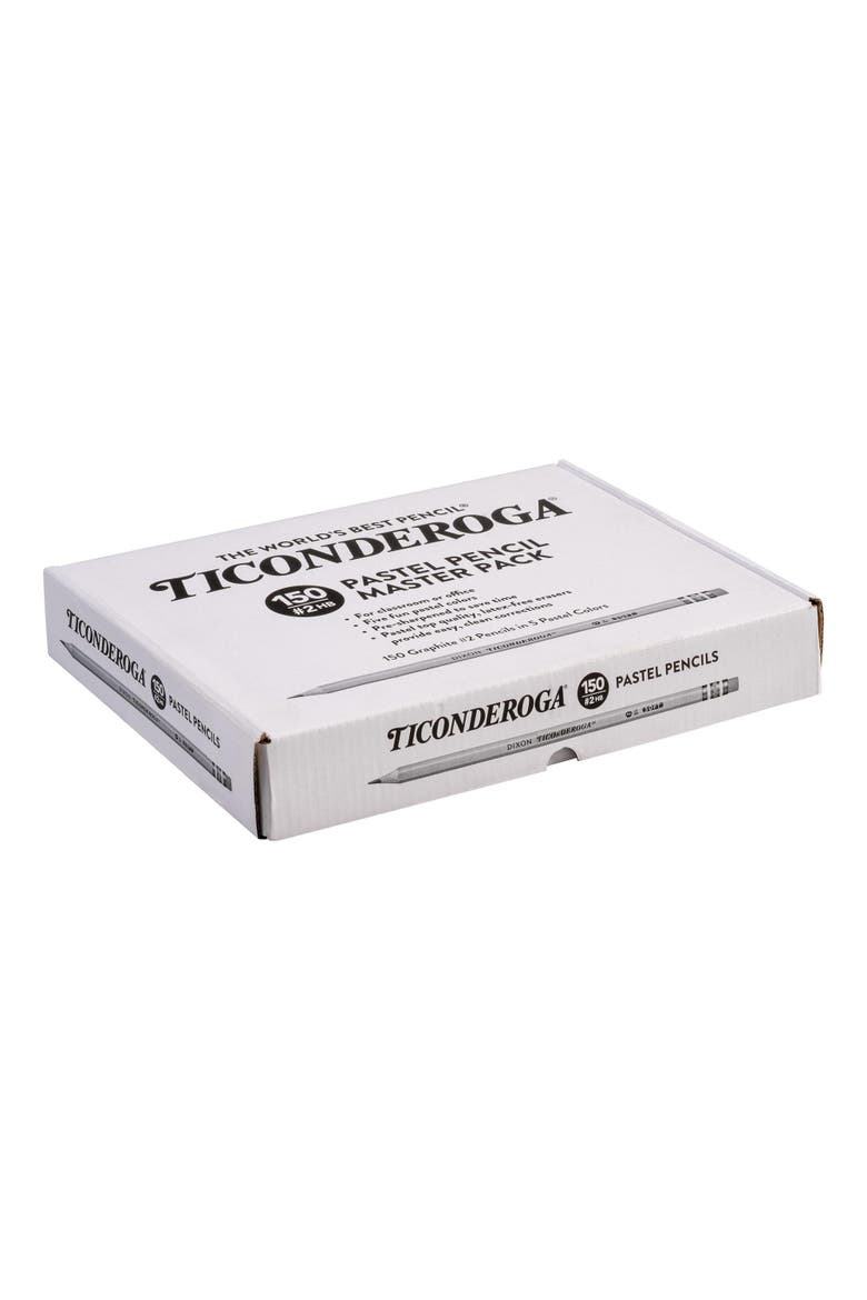 Ticonderoga® Wooden Pastel Pencils Pre-Sharpened - 150 Count, Alternate, color, Multicolored