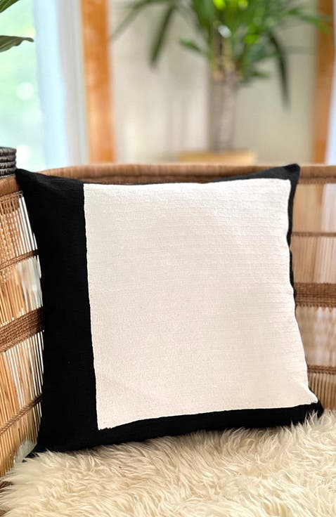 Black + White Squares Sadza Pillow Cover 46Cm (18")