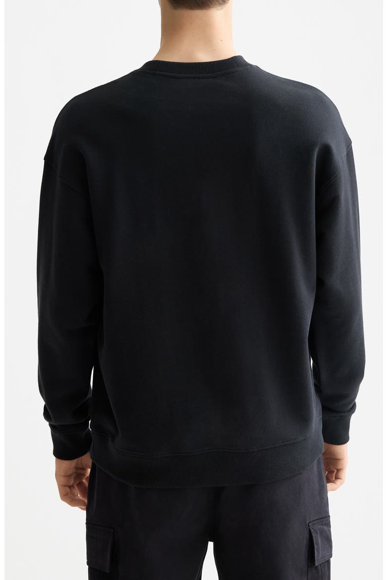 x Field Notes Embroidered Logo Cotton Crewneck Sweatshirt, Alternate, color, METEORITE