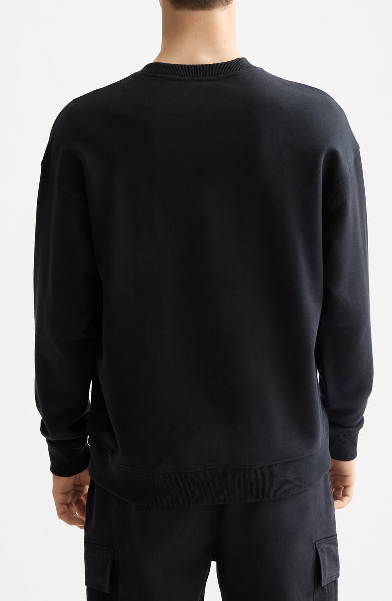 Scotch & Soda x Field Notes Embroidered Logo Cotton Crewneck Sweatshirt, Alternate, color, Meteorite