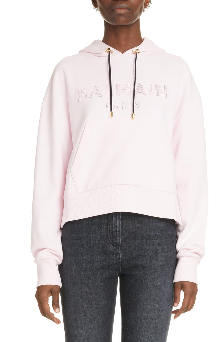 Balmain Logo Hoodie, Main, color,