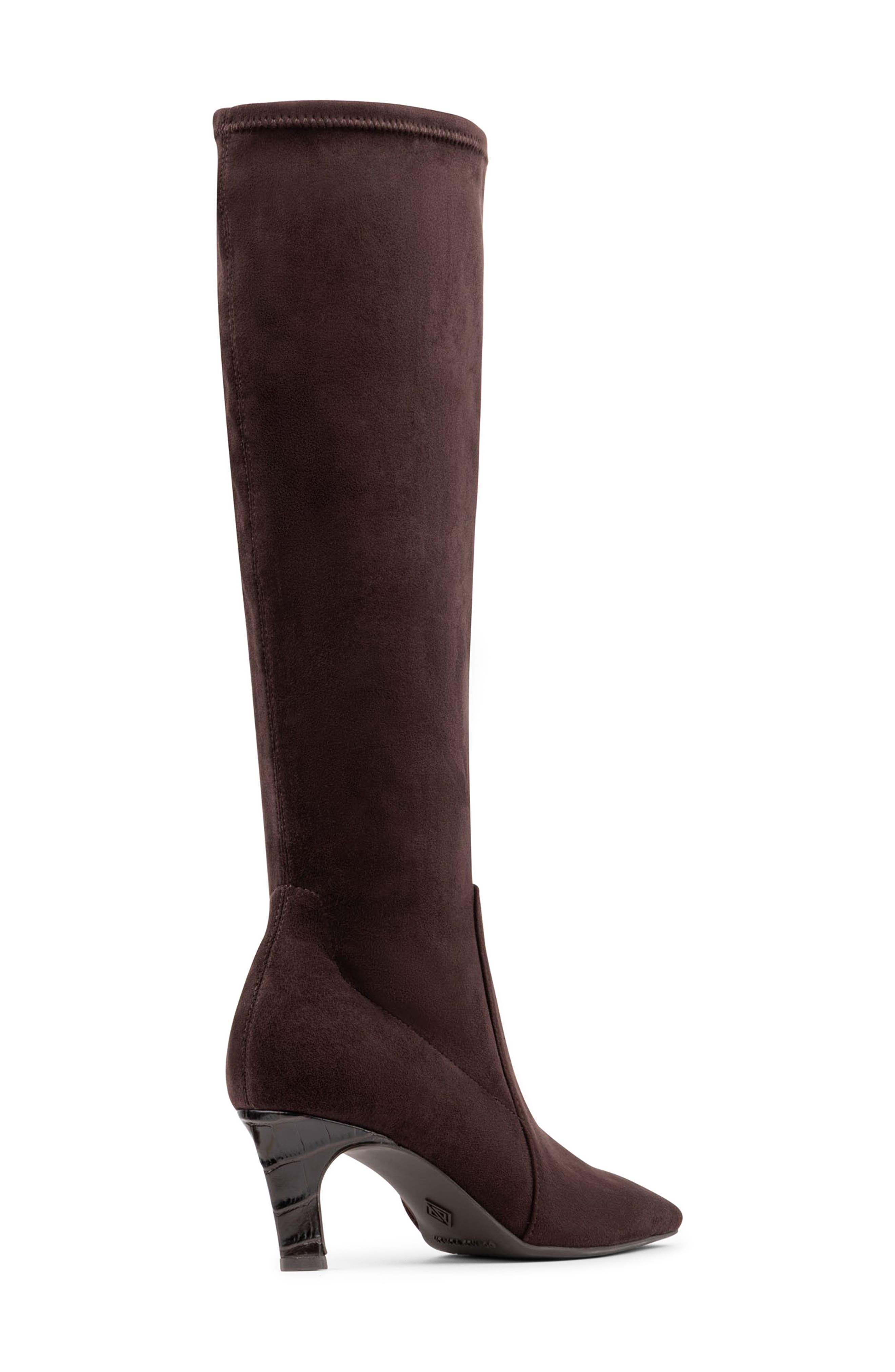 Donald Pliner Kitten Heel Knee High Boot, Alternate, color, Dark Brown
