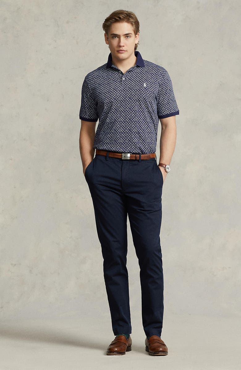 Polo Ralph Lauren Classic Fit Foulard Print Cotton Interlock Polo, Alternate, color, 