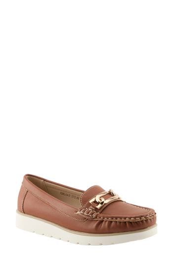 Patrizia By Spring Step Azael Moc Toe Flat In Brown