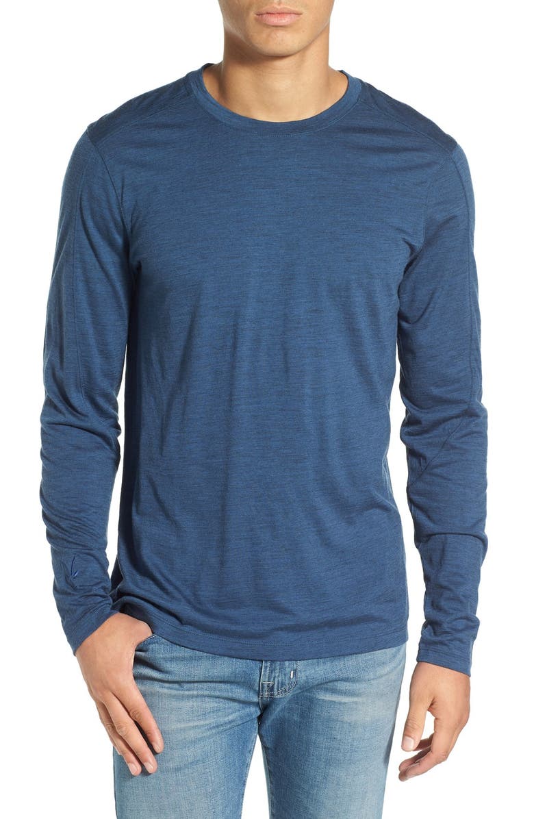 ibex 'OD' Merino Wool Long Sleeve Crewneck T-Shirt, Main, color,