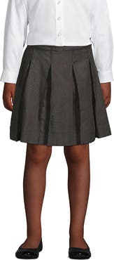 Lands' End School Uniform Girls Solid Box Pleat Skirt Below the Knee