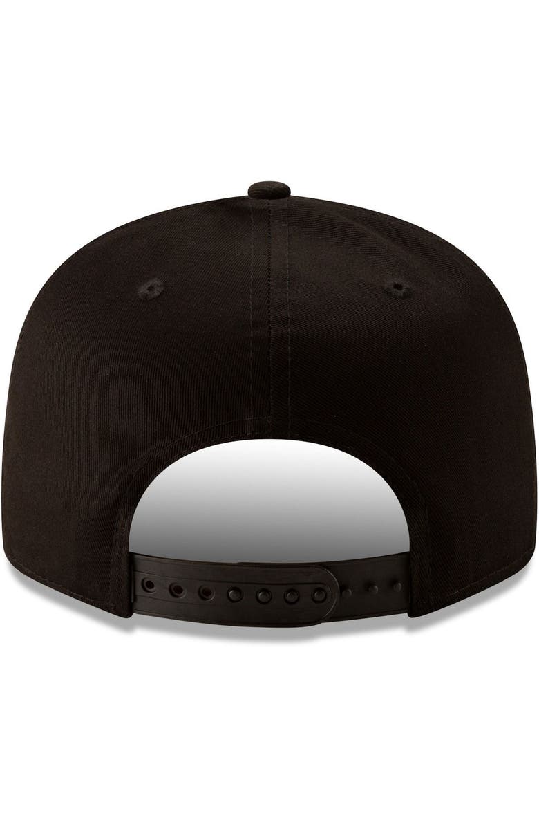 New Era Men's New Era Black Las Vegas Raiders Throwback Wordmark 9FIFTY Adjustable Snapback Hat, Alternate, color, 