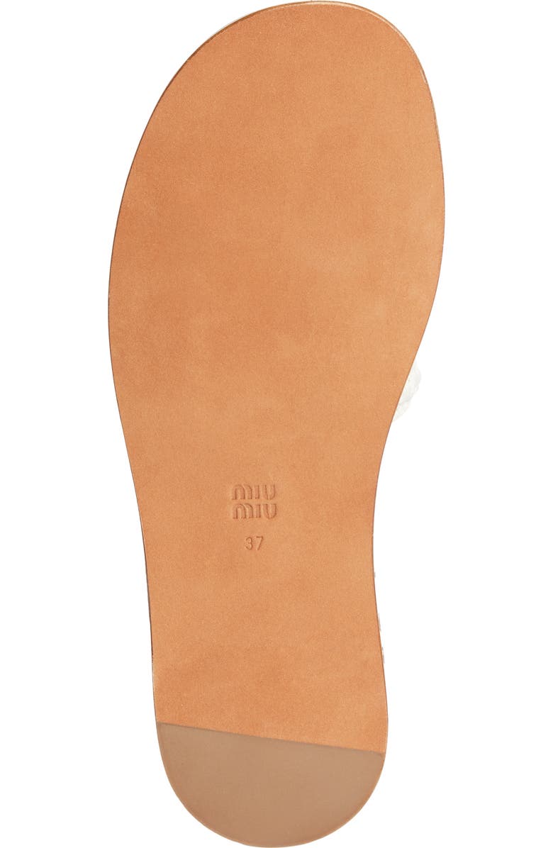 Miu Miu Crochet Slide Sandal, Alternate, color, Off White
