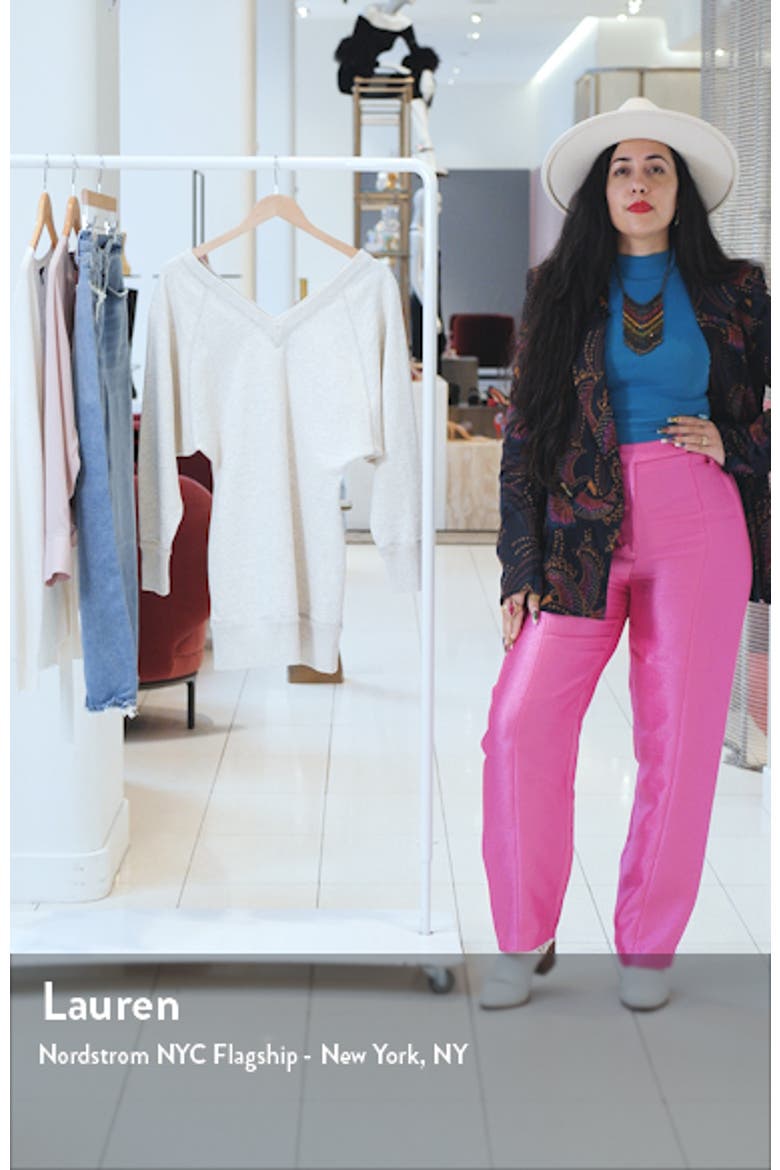 Manuela Long Sleeve V-Neck Sweatshirt Dress video