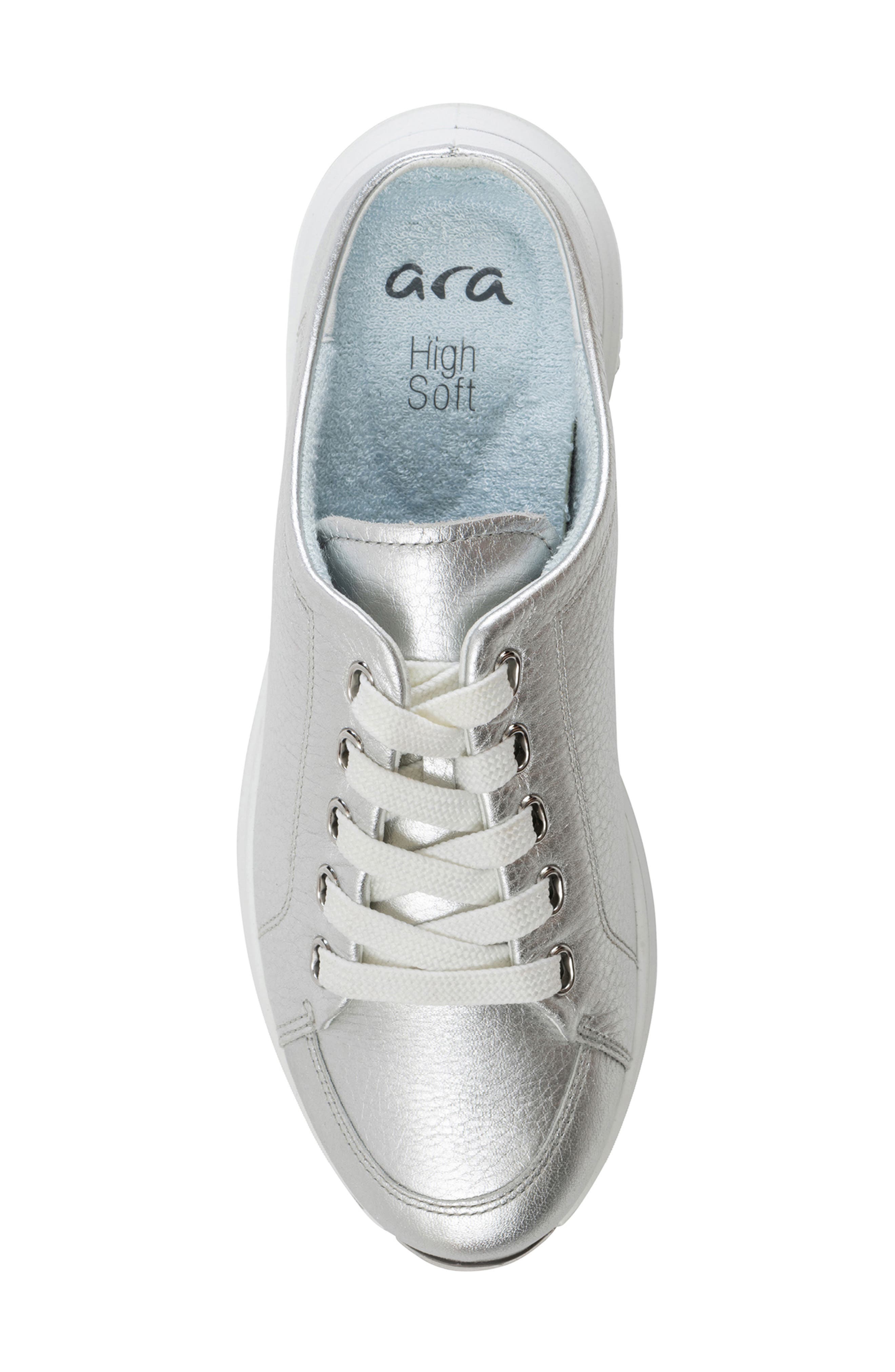 ara Orlando Sneaker, Alternate, color, Silver Metallic Leather