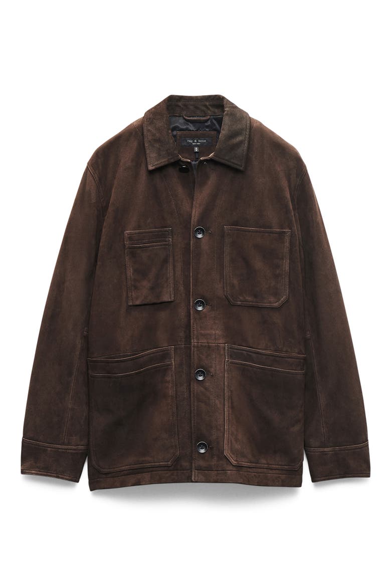 Graham Suede Chore Jacket, Alternate, color, BROWN
