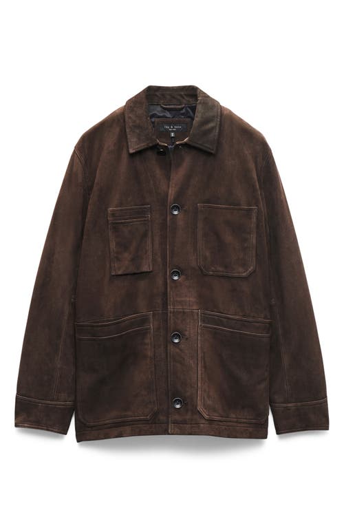 Rag & Bone Graham Suede Chore Jacket In Brown