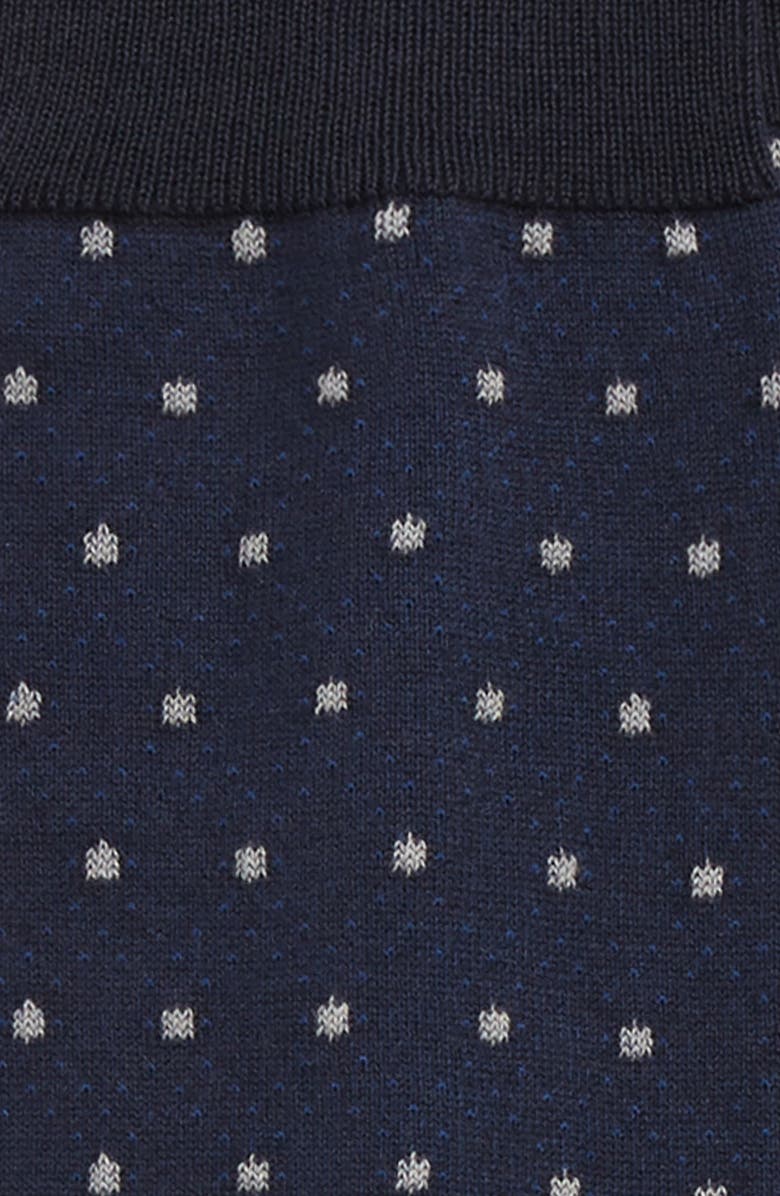 Nordstrom Signature Pima Cotton Blend Dot Over the Calf Dress Socks, Alternate, color,