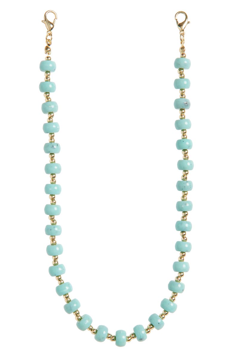 BaubleBar Beaded Phone Phone Wrist Strap, Main, color, Turquoise