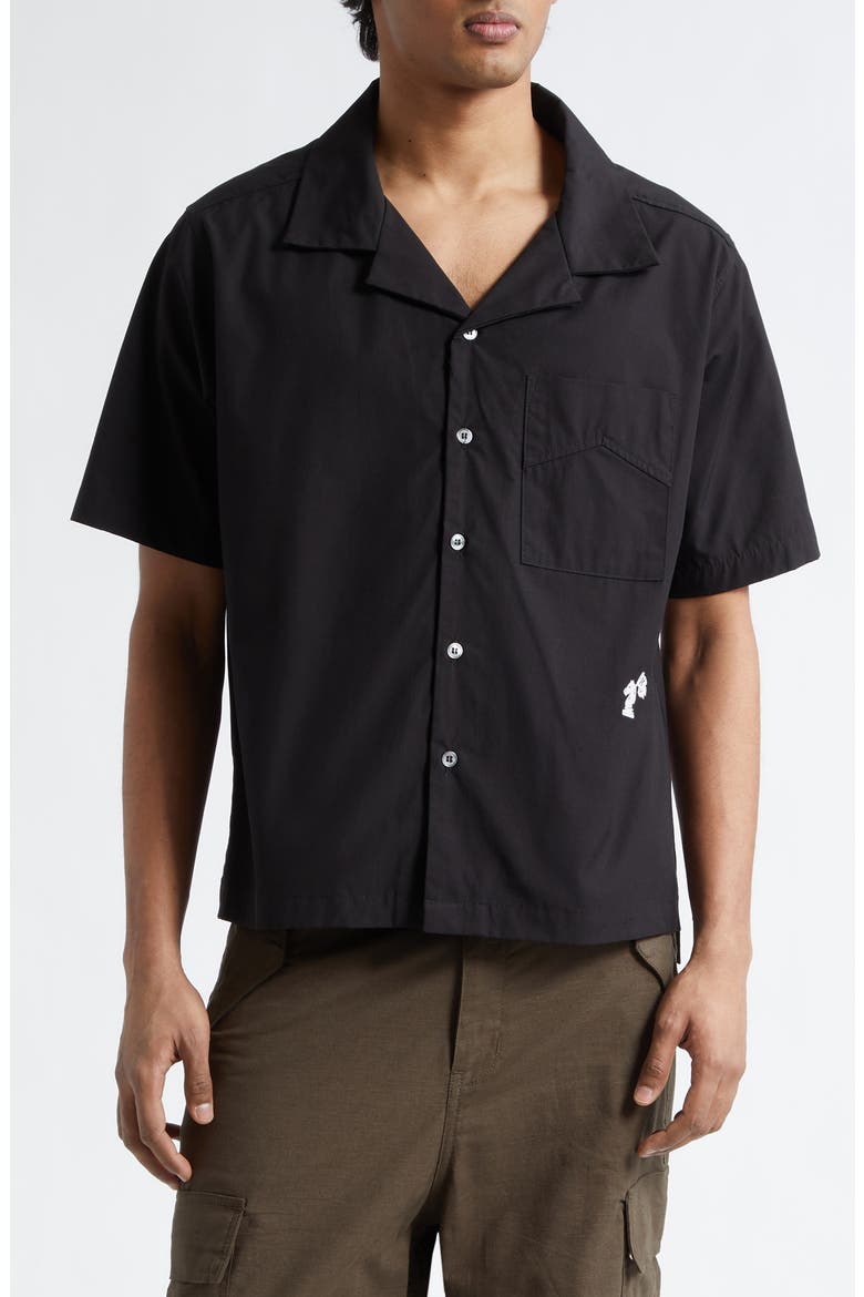 Logo Camp Shirt, Main, color, BLACK/ WHITE