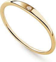 Ana Luisa Gold Band Ring - Gold Diamond Signet Ring