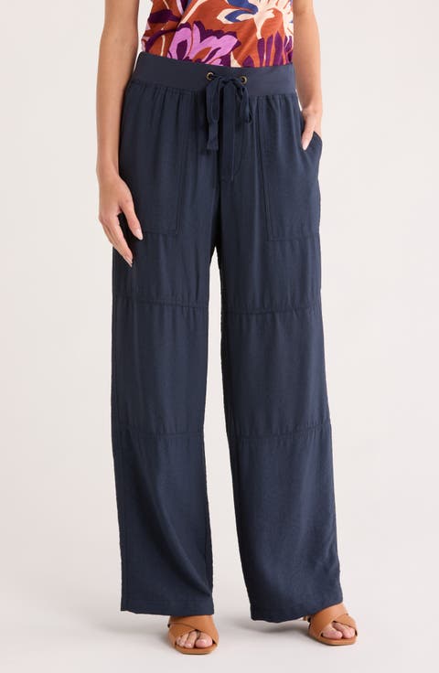 Twill Wide Leg Pants