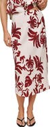 Bella Dahl Floral Linen Blend Midi Skirt