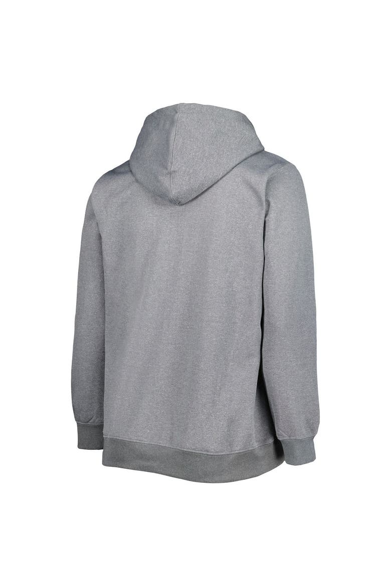 Women's Heather Charcoal Los Angeles Rams Plus Size Fleece Full-Zip Hoodie Jacket, Alternate, color, Heather Charcoal