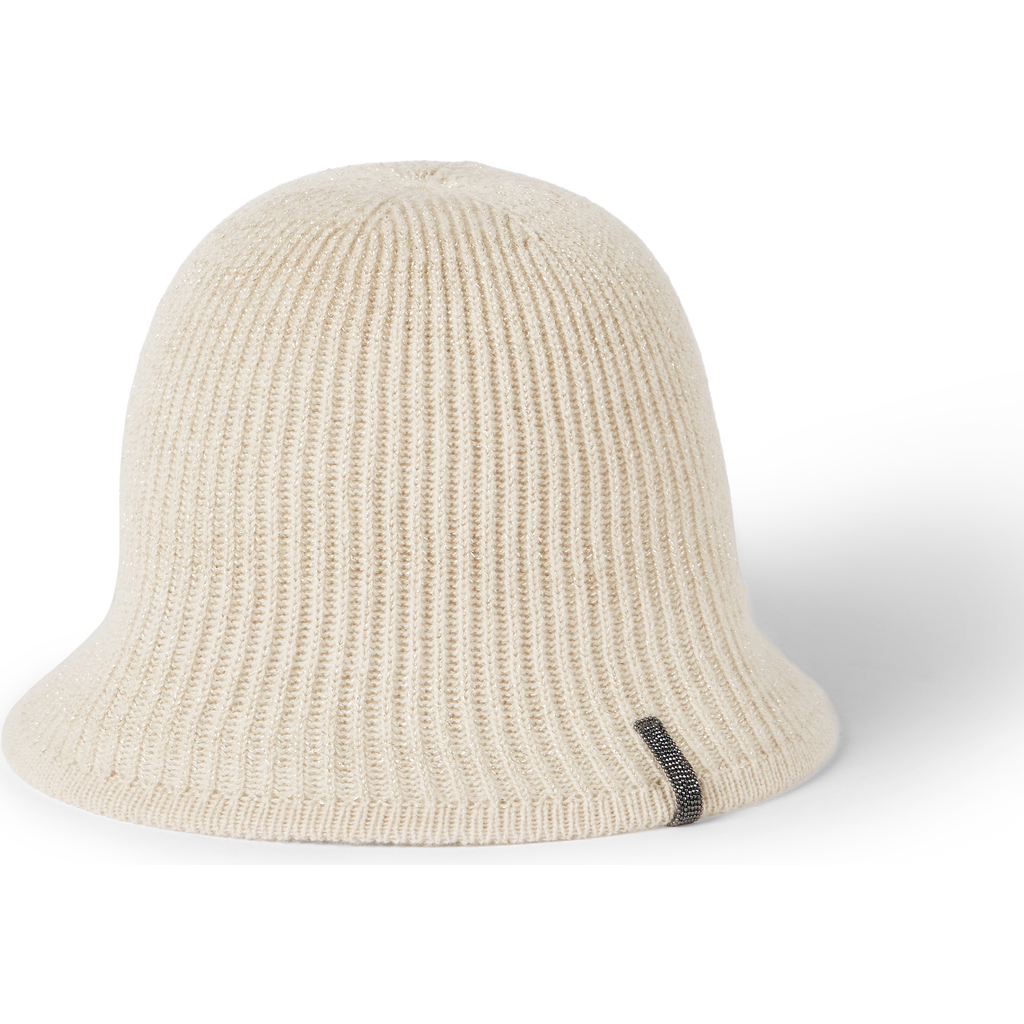 Brunello Cucinelli Sparkling Beanie With Monili In Neutral
