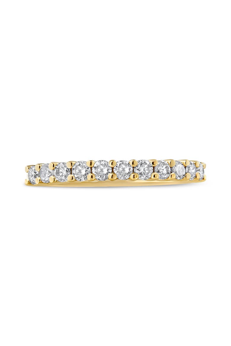 14K Yellow Gold Plated Silver 1/2 Ctw Shared Prong Set Diamond 11 Stone Band Ring, Alternate, color, Yellow Gold over Silver