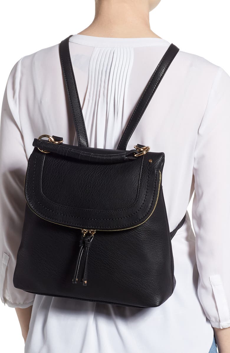 Sole Society Rubie Faux Leather Backpack, Alternate, color,