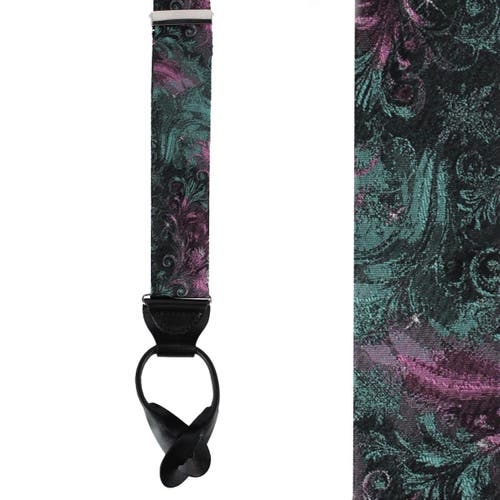 Trafalgar The Arcane Storm Silk Button End Novelty Suspenders In Multi